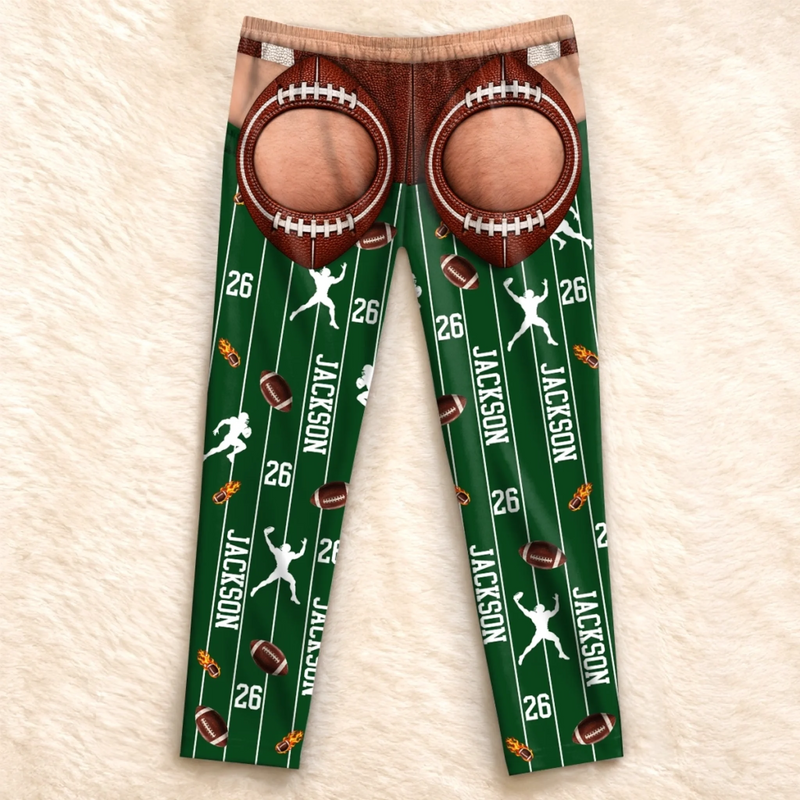 Custom Funny Name Football Gifts for Men - Personalized Pajamas