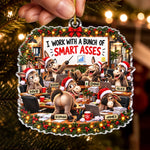 Custom Name Christmas Donkey Gifts for Coworkers - Personalized Acrylic Ornament