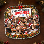 Custom Name Christmas Donkey Gifts for Coworkers - Personalized Acrylic Ornament