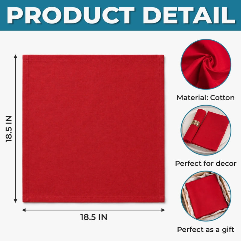 Custom Christmas Monogram Gifts - Personalized Cotton Napkin