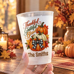 Custom Name Thanksgiving Family Gifts - Personalized Plastic Cups