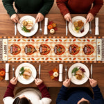 Custom Name Thanksgiving Turkey Family Decor - Personalized Table Runner