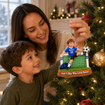 Custom Photo Soccer Christmas Gifts for Kids - Personalized Acrylic Ornament