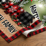 Custom Name Christmas Family Gathering Decor - Personalized Table Runner