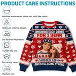 Custom Photo Annoying Each Other Christmas Gifts For Couples - Personalized Ugly Sweatshirt