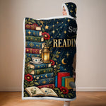 Custom Name Reading Gifts for Book Lovers - Personalized Snuggle Blanket