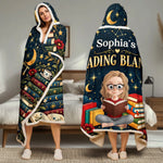Custom Name Reading Gifts for Book Lovers - Personalized Snuggle Blanket