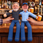 Custom Photo Beer Buddy Gifts for Men - Personalized Poseable Plush Doll