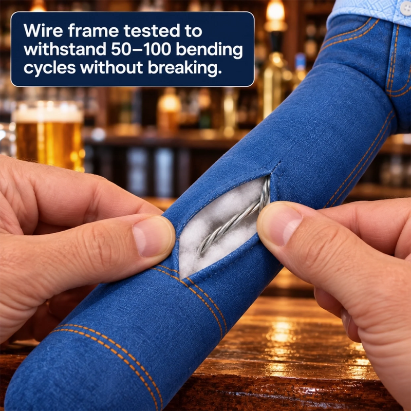 Custom Photo Beer Buddy Gifts for Men - Personalized Poseable Plush Doll
