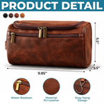 Custom Name Monogram Gifts For Men - Personalized Leather Toiletry Bag