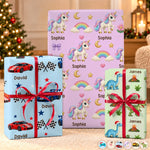 Custom Name Kids Gift Wrap - Personalized Wrapping Paper
