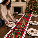 Custom Christmas Name and Initial Family Decor - Personalized Table Runner