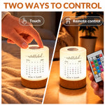 Custom Name and Date Anniversary Gifts for Couples - Personalized Dimmable Touch Night Light