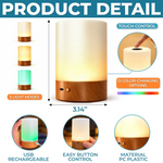 Custom Name and Date Anniversary Gifts for Couples - Personalized Dimmable Touch Night Light