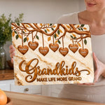 Custom Name Grandkids Gifts For Grandparents - Personalized Glass Cutting Board