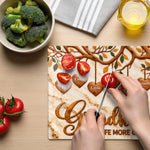 Custom Name Grandkids Gifts For Grandparents - Personalized Glass Cutting Board