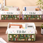 Custom Name Book Nook Organizer Gifts For Book Lovers, Readers - Personalized Storage Basket
