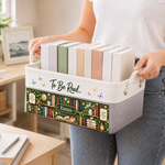 Custom Name Book Nook Organizer Gifts For Book Lovers, Readers - Personalized Storage Basket