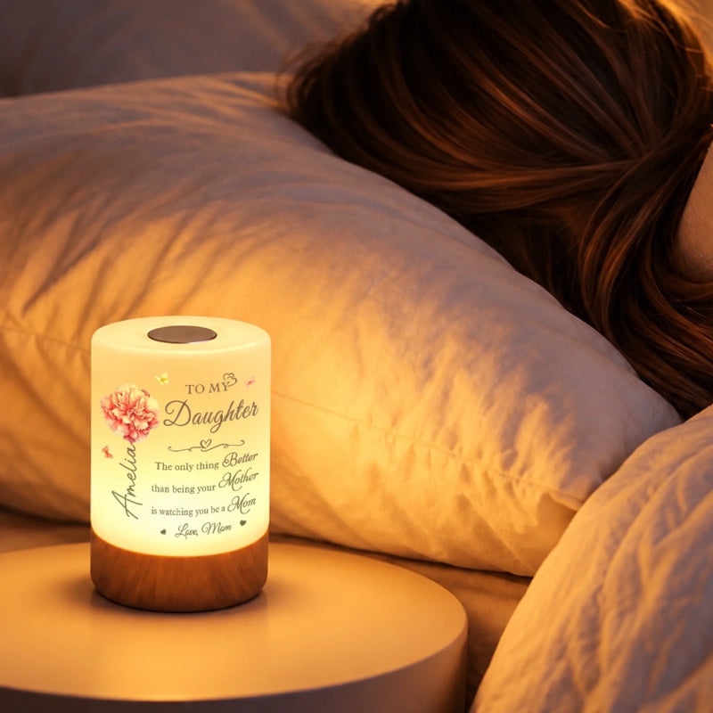 Custom Name Daughter Gifts From Mom - Personalized Dimmable Touch Night Light