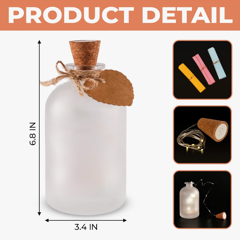 Custom Photo Memorial Cardinal Gifts - Personalized Glass Bottle LED Light