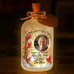 Custom Photo Memorial Cardinal Gifts - Personalized Glass Bottle LED Light