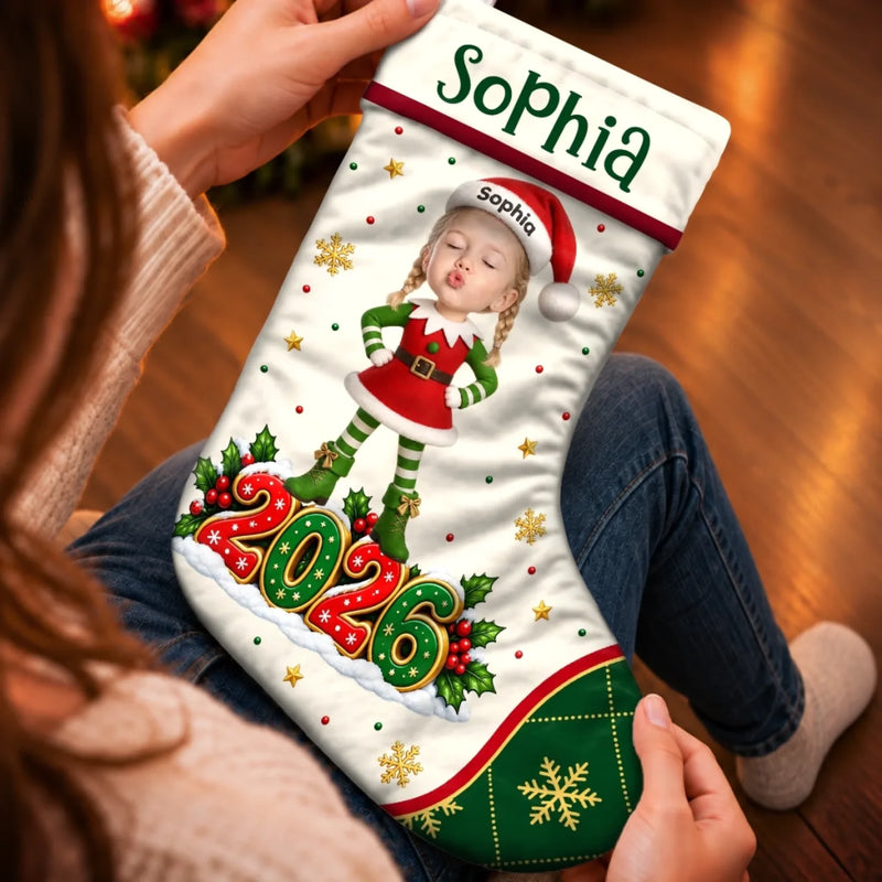 Custom Photo Christmas Elf Gifts For Kids - Personalized Stocking