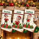 Custom Photo Christmas Elf Gifts For Kids - Personalized Stocking