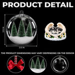 Custom Pet Photo Christmas Memorial Gifts - Personalized 3D Acrylic Ball Ornament