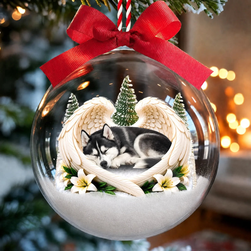 Custom Pet Photo Christmas Memorial Gifts - Personalized 3D Acrylic Ball Ornament