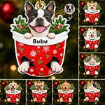 Custom Pet Photo Christmas Keepsake Gifts For Pet Lovers  - Personalized Acrylic Ornament
