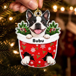 Custom Pet Photo Christmas Keepsake Gifts For Pet Lovers  - Personalized Acrylic Ornament