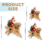 Custom Pet Photo Santa Christmas Keepsake Gifts For Pet Lovers - Personalized Acrylic Ornament