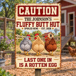 Custom Name Chicken Coop Humor Gifts for Hen Lovers - Personalized Metal Sign