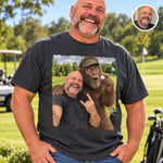 Custom Photo Golf Bigfoot Gifts For Men - Personalized Comfort T-Shirt