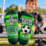 Custom Name Soccer Gifts for Boys - Personalized Crew Socks