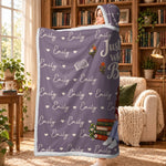Custom Name Girl Who Loves Books Gifts For Book Lovers - Personalized Snuggle Blanket