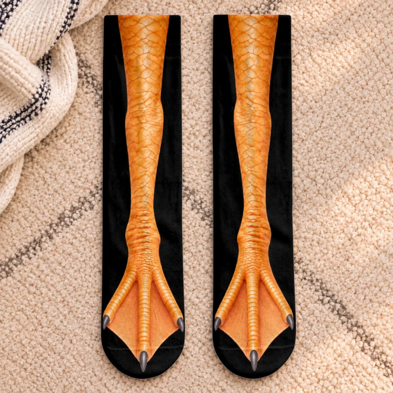 Custom Funny Bird Feet Gifts for Animal Lovers - Personalized Middle Tube Socks