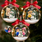 Custom Name Christmas Gifts for Kids - Personalized 3D Acrylic Ball Ornament