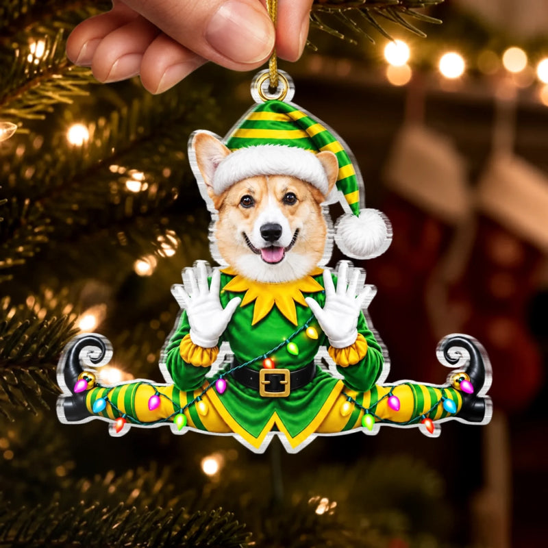 Custom Photo Funny Pet Christmas Gifts For Dog And Cat Lovers - Personalized Acrylic Ornament