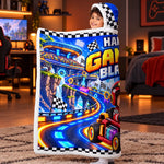 Custom Photo Racing Game Gifts for Kids - Personalized Snuggle Blanket
