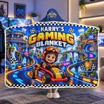 Custom Photo Racing Game Gifts for Kids - Personalized Snuggle Blanket