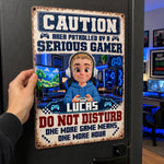 Custom Name Gamer Gifts for Kids - Personalized Metal Sign