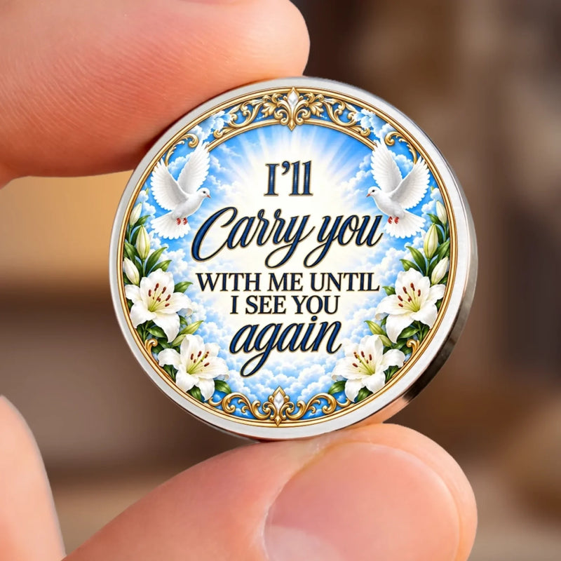 Custom Photo Memorial Keepsake for Loss - Personalized Pocket Hug