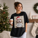 Custom Funny Pet Photo Christmas Mugshot Gifts For Dog And Cat Lovers - Personalized Comfort T-Shirt