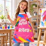 Custom Name Arts And Crafts Kids Gifts For Kids, Artists, Art Lovers - Personalized Apron With Pocket