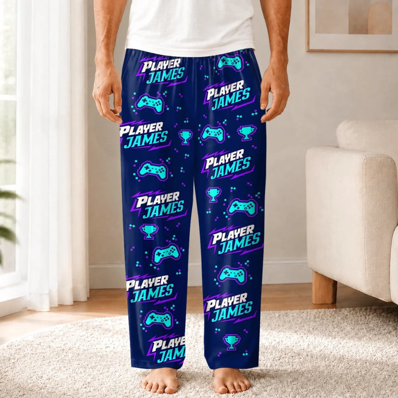 Custom Name Gaming Gifts For Game Lovers - Personalized Pajamas Pants