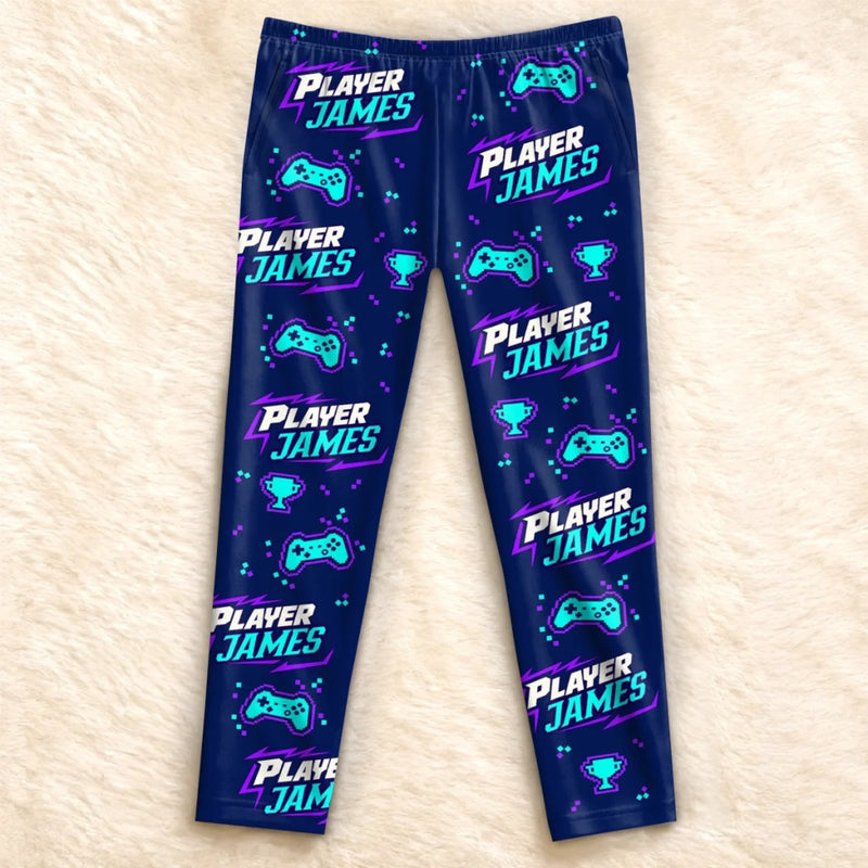 Custom Name Gaming Gifts For Game Lovers - Personalized Pajamas Pants