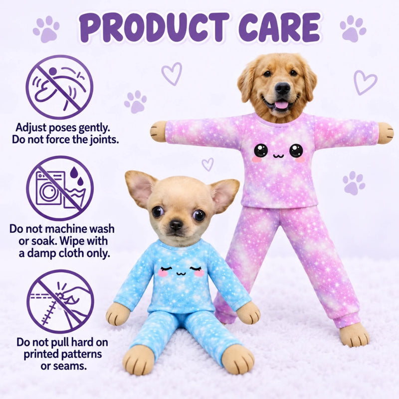 Custom Pastel Pajama Pet Lover Gifts For Dog And Cat Lovers - Personalized Poseable Plush Doll