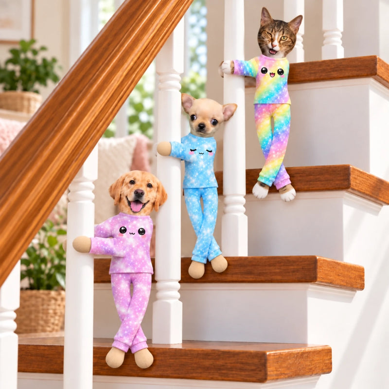 Custom Pastel Pajama Pet Lover Gifts For Dog And Cat Lovers - Personalized Poseable Plush Doll