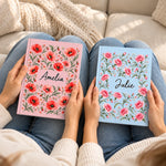 Custom Name Botanical Floral Gifts For Women - Personalized Hardcover Journal